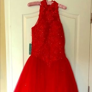 Red Sequin formal dress size 6